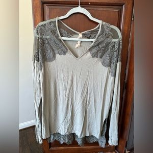 Bailey 44 top with lace detail